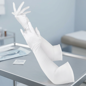 Gants élégants blancs longs pour opéra, en polyester et lycra extensible, pour soirée formelle, mariage, robe de mariée, soirée, pour femmes - Product Image 2