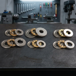 Roulements à billes axiaux 12x23x5mm en acier chromé, simple rangée, P0, métrique, sans étanchéité, F12-23M, capacité de charge axiale dynamique 1000N, fabrication - Product Image 3