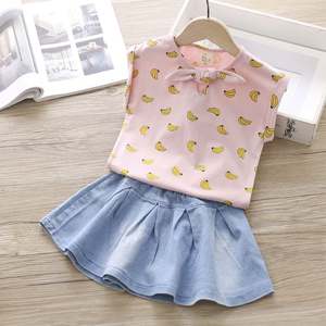China Market Summer Baby Clothes Little Girl Flower Jeans Dress Sets <span class=keywords><strong>de</strong></span> Aliexpress Compras en línea - Product Image 3