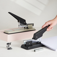 Agrafeuse manuelle de bureau ZEQUAN en métal 24/6 à bras long, agrafeuse robuste pour usage professionnel