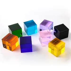 Optische K9 Kristallen Presse-papier Voor Kantoor Decoratie Glas Crystal Cube Blok