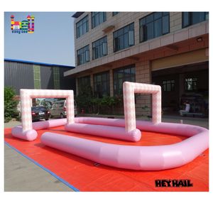 Piste de voitures tamponneuses rose, piste de course gonflable, jeux gonflables, obstacle gonflable, karting en plein air pour enfants, sports - Product Image 2