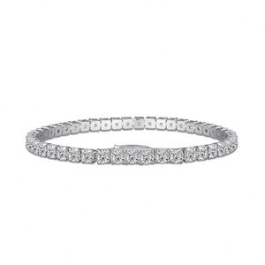Dylam High Jewelry 925 Sterling Silver 3mm D Color VVS1 Moissanite Stones Tennis <b>Bangle</b> & <b>Bracelets</b> Women Tennis <b>Bracelets</b> Jewel - Product Image 1