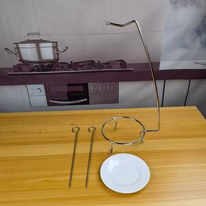 Venta al por mayor creativo Cordero <span class=keywords><strong>Kebab</strong></span> pincho estante moderno de acero inoxidable barbacoa estante mango de plástico de metal grueso <span class=keywords><strong>Kebab</strong></span> pincho soporte - Product Image 4