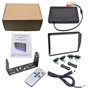 Factory Supply U Bracket Model Touch Screen 2 Channel Video Input With Sunshade Rear View Backup 7inch Car Truck Monitor