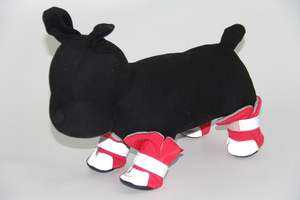 4 pièces/ensemble de chaussures pour chien avec sangle réfléchissante, chaussures à semelles souples pour chiot, bottes respirantes et confortables pour animaux de compagnie, <span class=keywords><strong>Chihuahua</strong></span>, protège-pieds - Product Image 5
