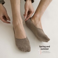 Chaussettes invisibles pour hommes, fines, en coton, respirantes, confortables, pour l'été, pour le sport et les occasions décontractées, 6205
