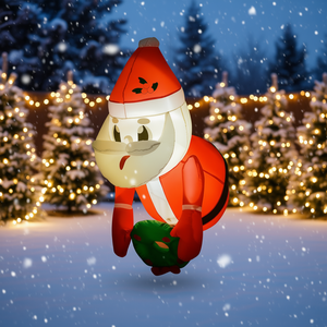 Decoración navideña inflable de Papá Noel para exteriores, decoración festiva de PVC para el hogar o el jardín. - Product Image 2