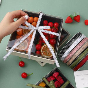 Ribbon Spool Gift Wrapping Ribbon Polyester A Sweet Life Printed Floral 8K415 - Product Image 3