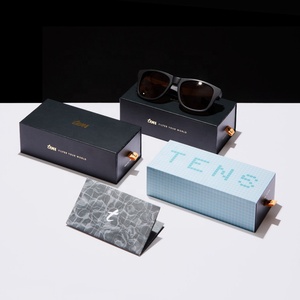 Nhãn hiệu riêng tùy chỉnh màu đen cứng nhắc các tông ngăn kéo Kính mát bao bì hộp sang trọng với logo - Product Image 1