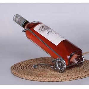 Simple Mini Acier Inoxydable Cuivre Vin Rouge Porte-Bouteille Unique Table Top Mini Casier À Vin Support Bacs À Boissons Seaux À Glace - Product Image 4