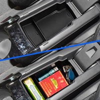 Pour Peugeot 2008/208 2021 Compatible Organiseur de console centrale Bac de rangement pour accoudoir Boîte de rangement imperméable Accessoires intérieurs