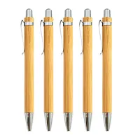 Jh canetas promocionais baratas, eco friendly, madeira natural, canetas de bambu com logotipo personalizado