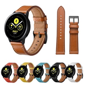 20mm pour <span class=keywords><strong>Samsung</strong></span> <span class=keywords><strong>Galaxy</strong></span> <span class=keywords><strong>Watch</strong></span> <span class=keywords><strong>Active</strong></span> <span class=keywords><strong>2</strong></span> 44mm 40mm <span class=keywords><strong>bracelet</strong></span> de montre de remplacement en <span class=keywords><strong>cuir</strong></span> véritable - Product Image 1
