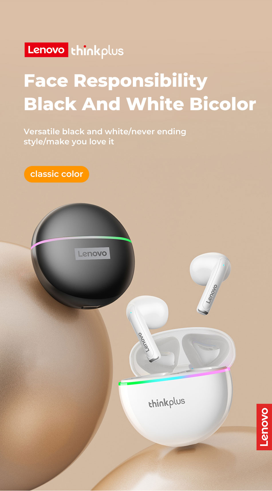 Original Lenovo Wireless Earphone Xt97 Hd Calling Led Rgb Gaming Headset Handsfree Blothooth Tws Earbuds Earphones