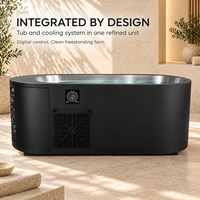 Baignoire de glace haut de gamme pour clubs privés avec refroidissement efficace, construction en acier inoxydable et personnalisation de la marque