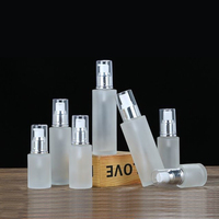 Glas-Lotionspumpflasche 20ml 30ml 40ml 50ml 60ml 80ml 100ml Schraubverschluss Zylinderform in Transparent und Matt