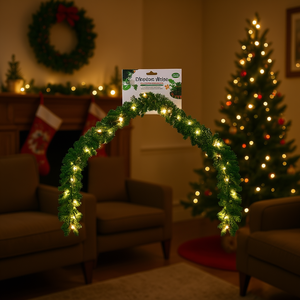 Guirnalda navideña LED Dinoloonlblue de 32,8 pulgadas, luces blancas, decoración navideña tradicional para montaje en pared - Product Image 2