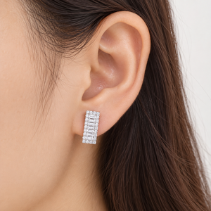 Boucles d'oreilles rectangulaires géométriques pour femmes, style minimaliste et doux, pour le quotidien, le bureau, les fêtes, accessoires cadeaux - Product Image 2