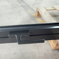 Ventanas Combinadas de Aluminio con Rotura de Puente Térmico, Suministro de Fábrica, Recubrimiento en Polvo Negro, Ventana Abatible Lateral y Ventana Central Fija de Guillotina Superior