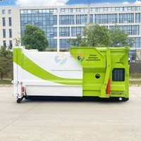 Station de transfert de déchets mobile de 12 m3, compresseur électrique monté sur camion, équipement de collecte des déchets pour usage municipal