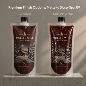 Pochette personnalisée imprimée avec bec verseur pour boissons chaudes de Noël, <span class=keywords><strong>vin</strong></span> <span class=keywords><strong>chaud</strong></span>, emballage plastique à faible MOQ - Product Image 5
