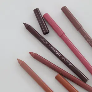 High Pigment Waterproof Vegan Lipliner Pencil Black Package Long Lasting Matte Brown Lip Liner Private Label