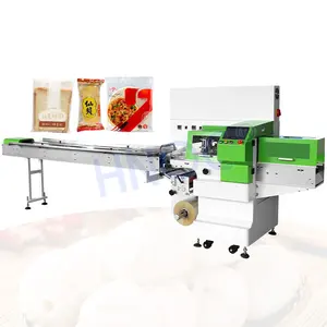 HNOC Automatic Food Pie Toast Puff Pastry Lavash Slice Bread Pack Pillow Wrapping Machine for Pasta
