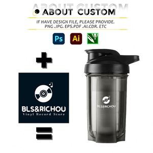 Bouteille shaker personnalisée avec logo, vente en gros, bouteille shaker pour la salle de sport, bouteilles de protéines, impression de logo, bouteille en plastique sans BPA, promotion - Product Image 3