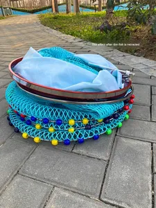 ตาข่ายดักปลาแบบถักไนลอนสีน้ำเงิน  ทำจากสแตนเลส  ทนทาน  แห้งเร็ว  ป้องกันกลิ่น  พร้อมแผ่นยางกันปลาหลุด - Product Image 4