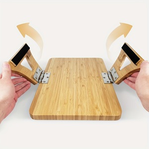 Wooden beanbag chair tray, rectangular <b>sofa</b> armrest, foldable solid wood breakfast plate, snack plate, tea tray - Product Image 3