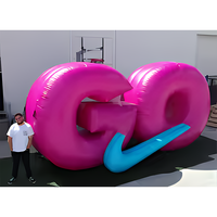 Lettres gonflables personnalisées avec logo, éclairage LED, décoration publicitaire pour événements promotionnels, festivals ou fêtes, grande taille