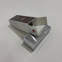 Caja de Regalo Plateada de Lujo para Cuidado de la Piel con Soporte Interior, Empaque Rígido Personalizable para Esencia Antienvejecimiento en Spray