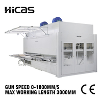 HICAS Machine de peinture par pulvérisation de porte d'armoire en bois 5 axes CNC pulvérisateur automatique pour peinture à base d'eau UV PU