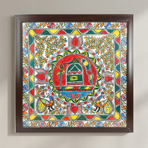 Peinture murale originale de Madhubani - Art populaire en métal 3D entièrement fait main du Jharkhand, décoration d'intérieur par Ojistha Industries - Product Image 5
