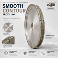Kantenformung und Konturschnitzerei 14" 350mm Galvanisch Beschichtetes Diamant-Marmor-Profilrad für Marmor Granit Stein