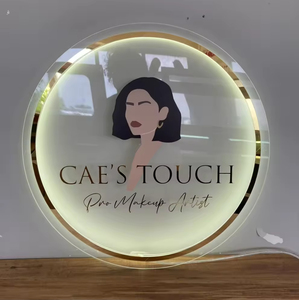 Tùy Chỉnh Backlit Vòng Tròn Dẫn Dấu Hiệu Dẫn Biểu Tượng Dấu Hiệu Trong Nhà Sử Dụng Tùy Chỉnh Acrylic Dấu Hiệu Cho Vẻ Đẹp Thanh Spa Salon Hiển Thị - Product Image 3