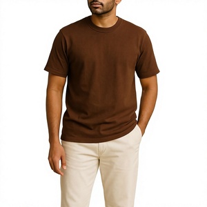 Camiseta de Punto para Hombre, Estilo Vintage, Lavado Ácido, con Logotipo Personalizado, 100% Algodón de Alta Calidad, Corte Regular, Lisa, Anti-UV - Product Image 2