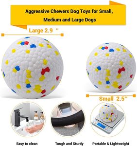 Jouet pour chien, balle pour chiens agressifs, durable, écologique, rebondissante, légère, flottante, en matériau ETPU - Product Image 4