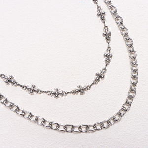 Double Layer Metal Pants <b>Chain</b> <b>With</b> <b>Cross</b> Hip Hop Denim <b>Chain</b> Tibetan Silver Waist <b>Chain</b> For Daily Wear - Product Image 3