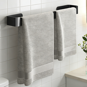 <span class=keywords><strong>Toallero</strong></span> <span class=keywords><strong>de</strong></span> <span class=keywords><strong>pared</strong></span> moderno para hotel, <span class=keywords><strong>de</strong></span> aluminio con acabado cromado negro, <span class=keywords><strong>de</strong></span> una sola barra, con orificios, <span class=keywords><strong>sin</strong></span> clavos - Product Image 1