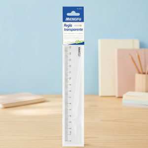 Regla Flexible Transparente de Plástico Mengfu M-0083 de 15 cm para Uso Escolar y de Oficina, Duradera, China - Product Image 2