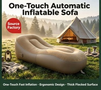 Canapé Gonflable Automatique, Matelas Gonflable Épaissi Floqué, Lit Gonflable de Camping Extérieur, Vente en Gros Directe Usine