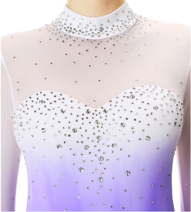 Robe de patinage artistique tenues de patinage sur glace pour femmes filles vêtements de patinage de compétition à haute élasticité faits à la main cristal <span class=keywords><strong>classique</strong></span> - Product Image 3
