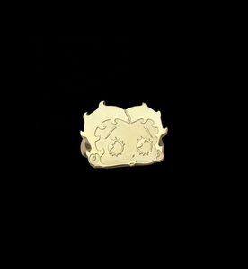 Anello Personalizzato in Acciaio Inossidabile Placcato Oro 18K, Gioiello Trendy a Forma di Cartone Animato per Donne e Ragazzi, Idea Regalo - Product Image 4