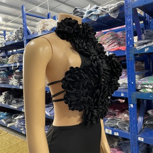 Disponibile CY901951 Abito Lungo di Lusso con Fiori 3D e Fascia, Vestito Sexy da Sera per Feste di Compleanno e Club - Product Image 3