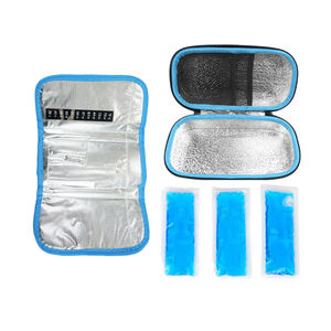 Toptan taşınabilir EVA insülin şırınga kalemler soğutucu tıbbi Tote hemşireler diyabetik seyahat kılıf için fermuarlı çanta kapatma - Product Image 1