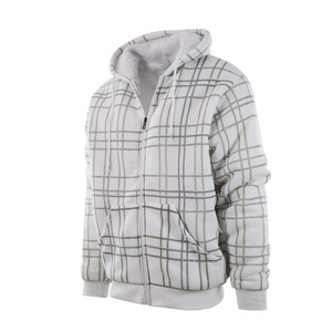<span class=keywords><strong>Sweat</strong></span> <span class=keywords><strong>à</strong></span> <span class=keywords><strong>capuche</strong></span> <span class=keywords><strong>zippé</strong></span> pour homme, doublure <span class=keywords><strong>sherpa</strong></span> <span class=keywords><strong>à</strong></span> carreaux, coupe oversize, molleton épais, streetwear, logo personnalisé, vente en gros, décontracté - Product Image 4