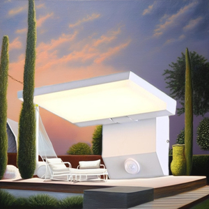 Nhôm <span class=keywords><strong>LED</strong></span> Tường ánh sáng cảm biến chuyển động ngay lập tức trên phiên bản có dây năng lượng mặt trời Powered cho biệt thự khách sạn hành lang lối đi xoay - Product Image 3