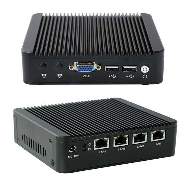 Intel HD Graphics Industrial Mini PC with Fanless Design Embedded Linux Mini Box Computer New US/EU Plug Industrial Mimi PC